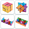 Miniatyrbild 1 av 5: IC Infinity Flip Magic Cube Barnleksak Pussel Avlastningsverktyg Multicolor 3