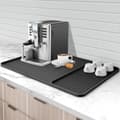 Silikon kaffematte - 60 x 40 cm - med dryppmatte - svart