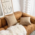 Miniatyrbillede 5 af 5: IC Pudebetræk, Blødt Linned Sengpude Sæt af 2, Dekorativt Brulap Cover til Senior Dame i Sofa Soveværelse, 24x24 tommer, Linned