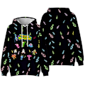 Miniatyrbillede 1 af 3: Barn 3D My Singing Monsters Hoodie Sweatshirt Långærmet Rock D 160cm
