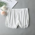 Miniatyrbillede 1 af 5: IC Kvinders Forår Sommer Samme Farve Side Spids Sikkerhedsshorts Bukser Sw Hvid