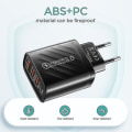 Miniatyrbillede 2 af 4: 30W USB C-oplader Hurtigoplader til iPhone 13 12 Xiaomi Huawei Samsung Quick Charge 3.0 4.0 Mobiltelefonoplader QC 3.0 (Størrelse, farve: EU-sort)