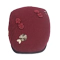 Miniatyrbillede 1 af 5: Kvindes Mænds Basker Hat Kinesisk Stil Peaked Cap Retro Spænde Advance Hats Bomuld Linned Hat Vinrød Justerbar