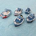 Miniatyrbillede 1 af 5: IC Middelhavsdekorationer, Marina Yachtlandskab, Sukkulente Blomsterarrangementer, Mos Mikrolandskab DIY Tilbehør (5 stk., tilfældig)