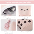 Miniatyrbillede 3 af 5: IC Boba Sød stående etui til børn, Pop Up Penneboks Sminkepung, Stand UP Julegave Penneholder til børn (rosa)