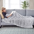 Pikkukuva 5 / 5: IC Mysig filt pälsfilt levande filt mikrofiber mikrofiber Grau