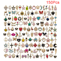 Pikkukuva 1 / 5: Eläinkukka Sekoitettu Emalj Charms Ripustettava DIY Rannerkoru Korut D: 150Pcs