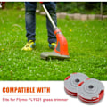Pikkukuva 5 / 5: 4-pack strängtrimmerlinjespole för Flymo FLY021 buskröjare linjespole ersättningsspole för flymo strängtrimmer 36ft/1,5 mm
