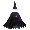 Miniatyrbilde 1 av 5: IC Kappe med hette i sammet, vändbar, 100 cm, lång, för Halloween