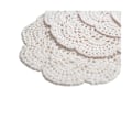 Pikkukuva 2 / 5: kpl 22 cm virkattu pyöreä pitsiliina virkatut puuvillaiset lasinaluset (beige)