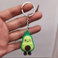 Miniatyrbillede 1 af 5: Grøn Avocado Nøglering, 5,5 cm x 3 cm Sød Kreativ Skoletaske C IC