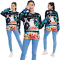 Miniatyrbilde 2 av 4: Stygg Julgenser Jultrøye for Menn 3D Trykt JumperXXXL