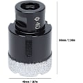 Miniatyrbillede 2 af 5: IC Diamantborrkroner, M14 60mm total længde Vakuumloddet