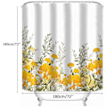 Miniatyrbilde 4 av 5: Dusjforheng, Stoff Dusjforheng Fôret Gult Blomstrete Dusjforheng - 72\" B x 72\" L med 12 kroker for Hjem Hotell Maskinvask Gardiner Vanntett