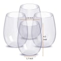 Miniatyrbilde 4 av 5: UG 4 stk Uknuselige vinglass Splittersikkert plastglass Sikker gjenbrukbar ølkopp a