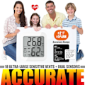 Miniatyrbild 2 av 4: IG Luftfuktighetsmätare, 2-pack Max Inomhustermometer Hygrometer