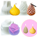 Miniatyrbillede 5 af 5: IG 3-pak forme, MaehSab 3D Boble Cube Vokslys Stor og Lille Boble + Diamant