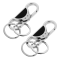 Miniatyrbild 3 av 4: 2st Auto Silver Nyckelringar Nyckelhängande Ring Nyckelringar för Bilar Biltillbehör Utomhus IC