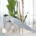 Miniatyrbillede 4 af 5: IC Bordlamper Soveværelse Resin Crow Skrivebordslampe Senglampe Lysvæg
