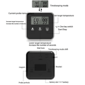 Miniatyrbillede 4 af 5: IC Digital termometer Mad temperaturmåler med timerfunktion sølv KUN almindelig sonde (INGEN termometer)