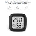 Miniatyrbillede 5 af 5: IC Mini Højpræcision Digital Indendørs Hygrometertermometer, Temperaturmonitor og Luftfugtighedsmåler, Termohygrometer Komfortniveauindikator (4,3 cm*4.