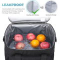 Miniatyrbillede 4 af 4: IC 15L Isoleret Lunchtaske, Isoleret Lunchtaske til Madpakke/Arbejde/Skole/Strand/Picnic (Sort)