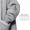 Miniatyrbillede 3 af 6: Bærbar Filt-Hættetrøje - Sherpa Fleece-Hættefilt til Voksen som Gave, varm og behagelig Filttrøje med Gigantlomme både Indendørs og Udendørs