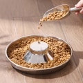 Miniatyrbilde 4 av 5: IC Hundskål i rustfritt stål Hammad valp Fekalfoder Matning Avvenning Valpemat, valpetilbehør - 30 cm