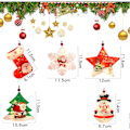 Miniatyrbild 2 av 5: IC Jul Fönsterbelysning, Jul Fönstergardinbelysning, [Uppgraderad version] LED Hängande Julgardinljusslingor USB för Inomhusfönster i Sovrummet