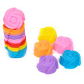 Miniatyrbillede 1 af 5: IC 10 stk Silikon Rose Muffin Cookie Cup Kageform Form Mak