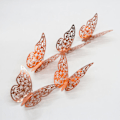 Miniatyrbillede 1 af 5: IC 12 stk 3D Butterfly Vægsticker DIY Kunst Rose Gold Glitter Sticker Til Børn Soveværelse Stue Hjem Fest Indretning Metallic