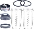 Blenderkopp och bladbytesats, 32 oz stor kopp med lock, passar NutriBullet 600w/900w