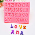 Miniatyrbillede 5 af 5: IC A-Ö 26 engelske bogstaver Form Form Bage Tårtdekoration Cupcake Topper Værktøj Alfabetet Rosa Håndlavet diy form til håndlavet chokolade, slik