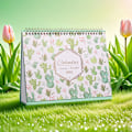 Miniatyrbilde 1 av 3: 2025 Amazon Engelsk versjon skrivebords kalender punch card kalender studieplan skrivebords kalender Model A (2025)
