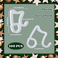Miniatyrbild 2 av 5: 100 st Stuprännekrokar, Utomhusslingor Clips, Stuprännegirlanghängare, Stuprännekrokar för Juldekorationer för Jul, Halloween, Fester