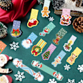 Pikkukuva 7 / 7: Magneettiset kirjanmerkit, 15 kpl jouluaiheiset magneettiset kirjanmerkit, värikkäät magneettiset kirjanmerkit, magneettiset kirjanmerkit lapsille, magneettiset sivumerkit Z Christmas C