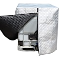 Miniatyrbillede 3 af 4: IBC Tank Cover, IBC, Termisk Isolering, Regnslag, IBC Cover, Frostbeskyttelse, 120 x 100 x 116 cm (Sølv)