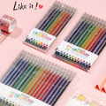 Miniatyrbilde 3 av 5: Gelpennsett Glitter Gel Pennor Voksen Fargeleggingsbok Journaler Penna 18 farger