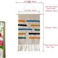 Pikkukuva 2 / 4: IC Makrame-kudottu seinävaate Riippuva taide, 20\" L x 34\" K Extra Large Boho Chic Bohemian Marokko Geometrinen Gobestry Deko (Värikäs lohko-003)