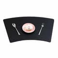 4-pack Faux Leather Placemats Arch Black 43x30cm black black black