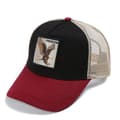 Pikkukuva 1 / 5: Eläinklisterimerkki Baseball Mesh Cap Eagle Viininpunainen + Musta