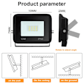 Miniatyrbilde 2 av 5: IC 5 Utendørs 10W LED-strålelykt, vanntett IP66, kaldhvit 6000K