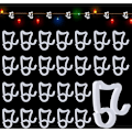 Miniatyrbild 1 av 5: 100 st Stuprännekrokar, Utomhusslingor Clips, Stuprännegirlanghängare, Stuprännekrokar för Juldekorationer för Jul, Halloween, Fester