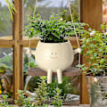 Miniatyrbillede 5 af 5: Swing Face Planter Pots, Søde Væghængte Resin Blomsterhoved Planter Til Indendørs & Udendørs, Succule