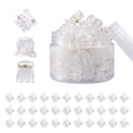 Miniklohårklämmor 36-pack Tjock plast Starkt grepp för barn och vuxna Hårstyling lugg Klar vit 1/2 tum Clear