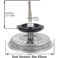 Miniatyrbillede 3 af 5: IC Qs229c002*2-U 92 mm Gammel Diskvasksafløbsprop 2-pak, 9,2 cm