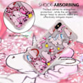 Pikkukuva 3 / 4: iPhone XS Max -kotelo, Pinkki Yksisarvinen Neste Bling Glitter Virtaava Hiekka Kotelo Söpö Läpinäkyvä Iskun Kestävä TPU Ohut Kotelo