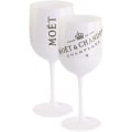 Miniatyrbillede 3 af 3: 2 stk Plast Vin Party Hvid Champagne Moet Glas