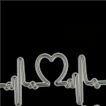 Miniatyrbillede 5 af 5: IC Vivid Love Heart EKG Hjerterytme Tryk Dør DIY Scrapbog