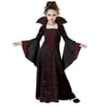 Børns Piger Performance Vampyr Halloween Hexe Kostume Vinrød 150cm